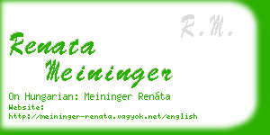 renata meininger business card